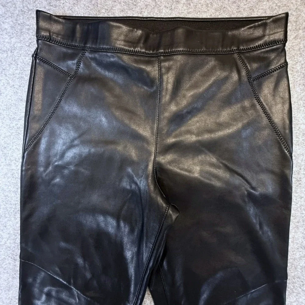 Free People Womens Black Faux Leather Moto‎ Pants Goth Matrix Edgy  Size 27